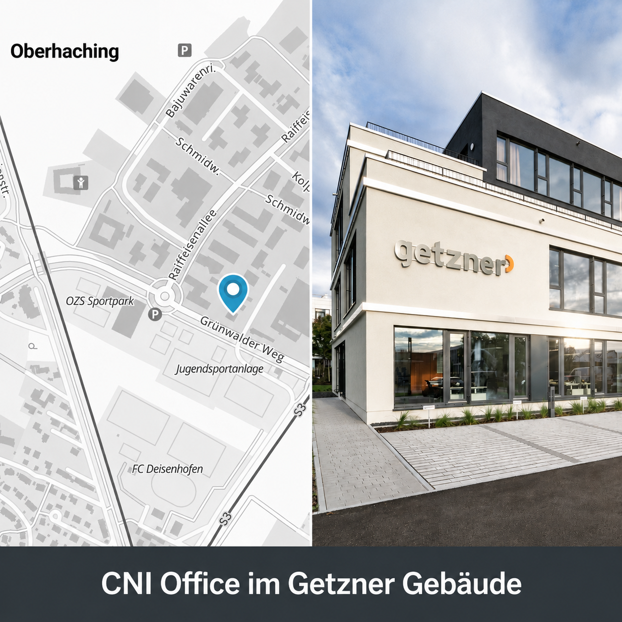 Lageplan CNI München GmbH, Grünwalder Weg 32, Oberhaching